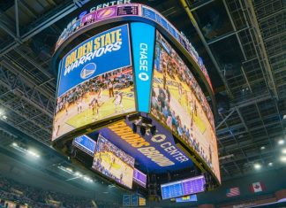 Samsung Installs Largest Centerhung LED Scoreboard at Chase Center in USA